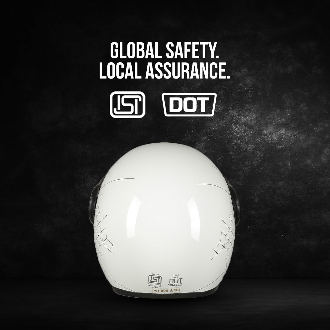 TVS Cruisetown Open Face Helmet – Stylish & Safe Helmet for Riders | ISI & DOT Certified | Premium Protection for Men & Women | Comfortable, Durable & Lightweight Design with Visor